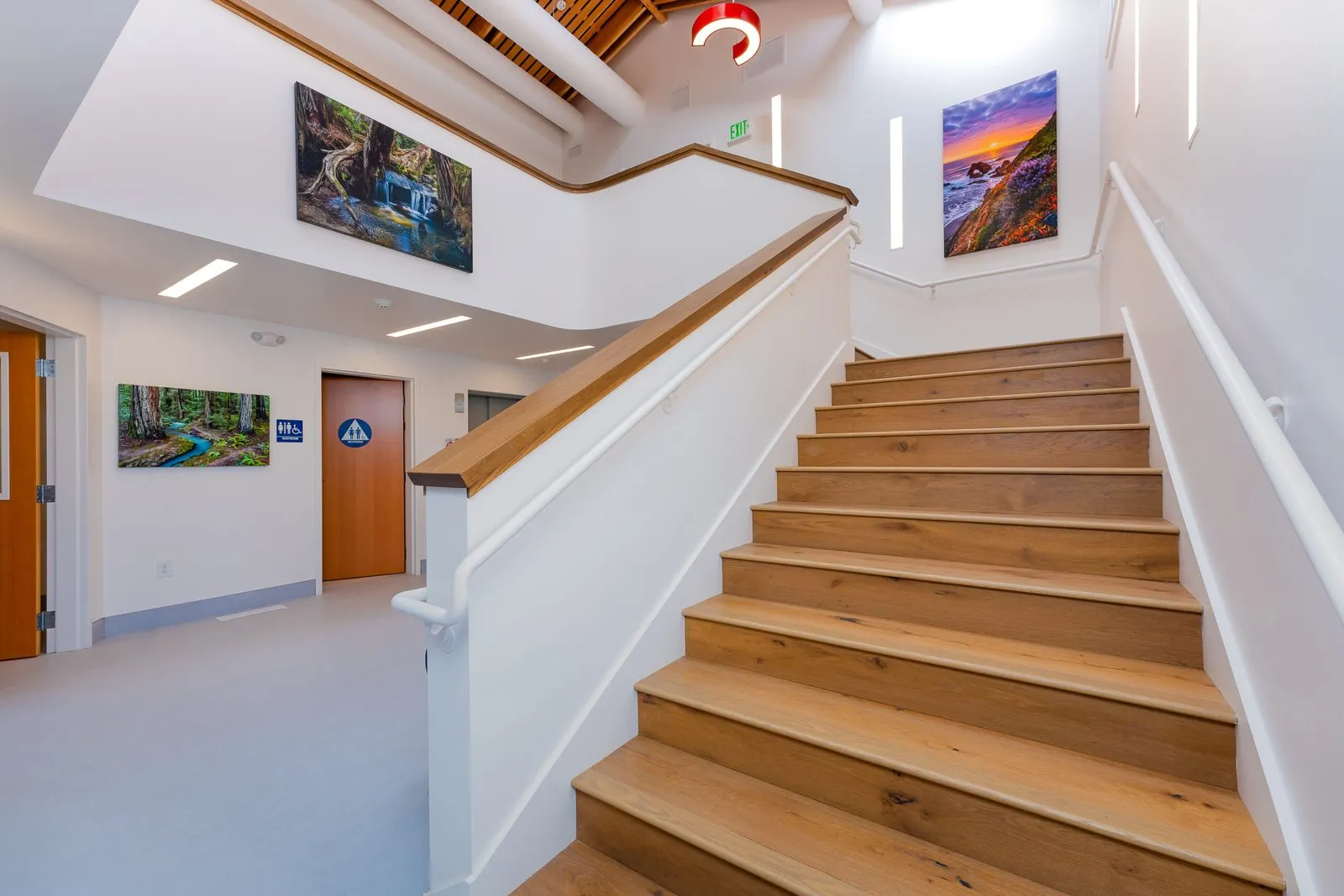 Lobby stair at the Anderson Valley Health Center addition